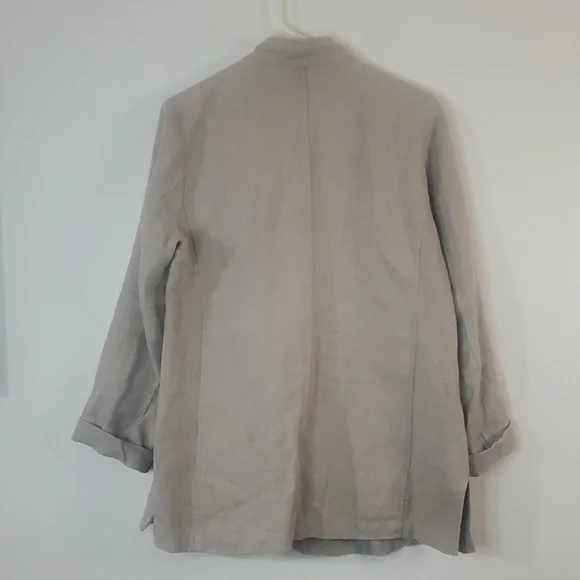 Eileen Fisher Linen Jacket Size Medium Neutral Coastal - Picture 10 of 16